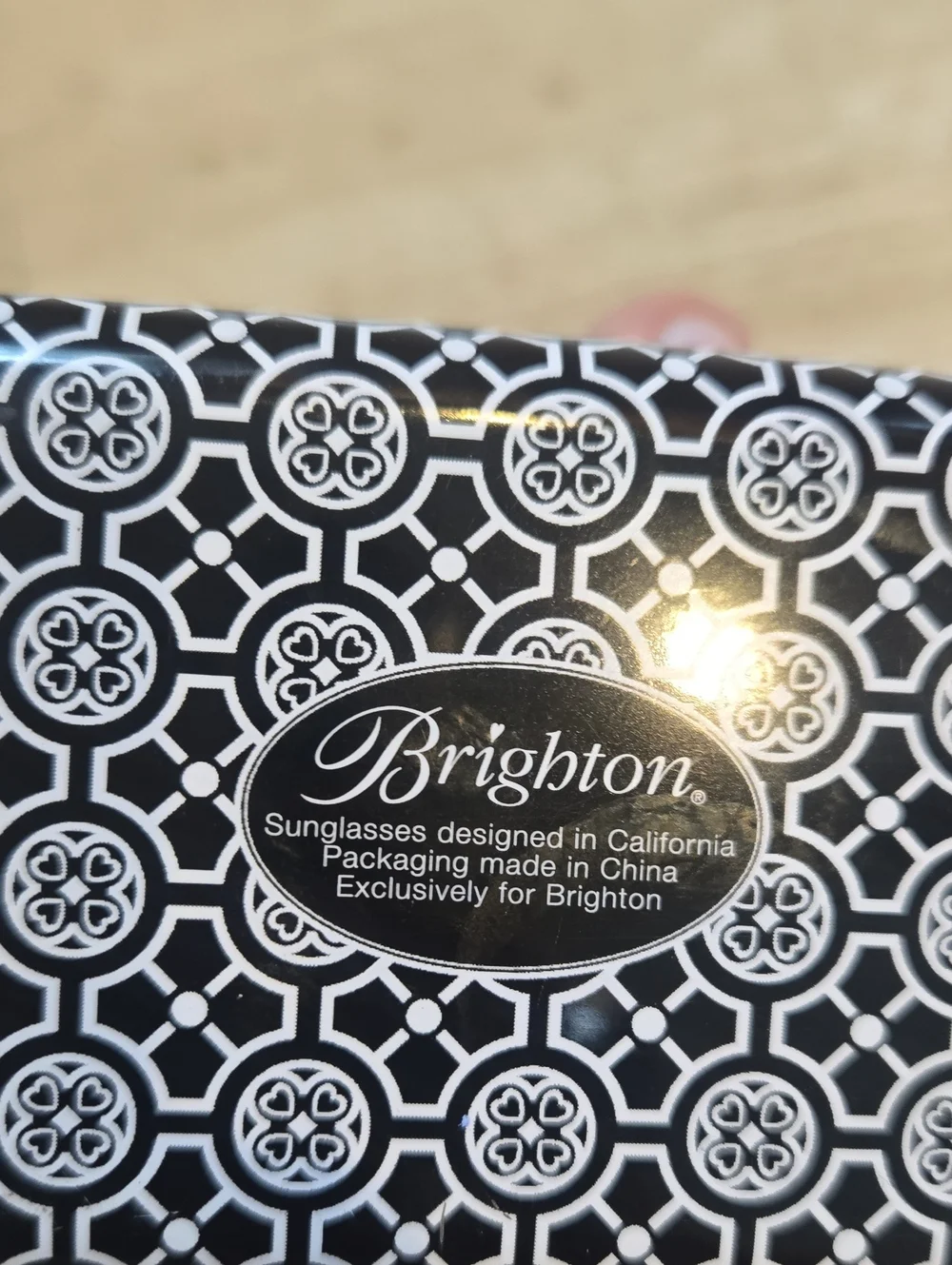 Brighton Black/White Design Print Sunglasses Tin